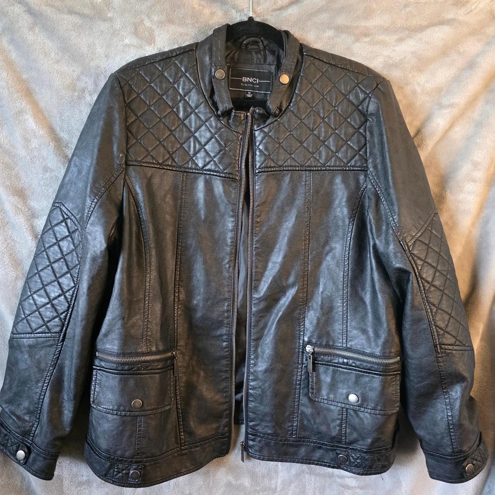 BNCI by Blanc Noir Quilted Moto Jacket size 1x